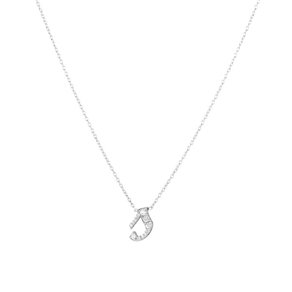 Diamond Pavé Personalized Block Letter Necklace – Ashley Schenkein