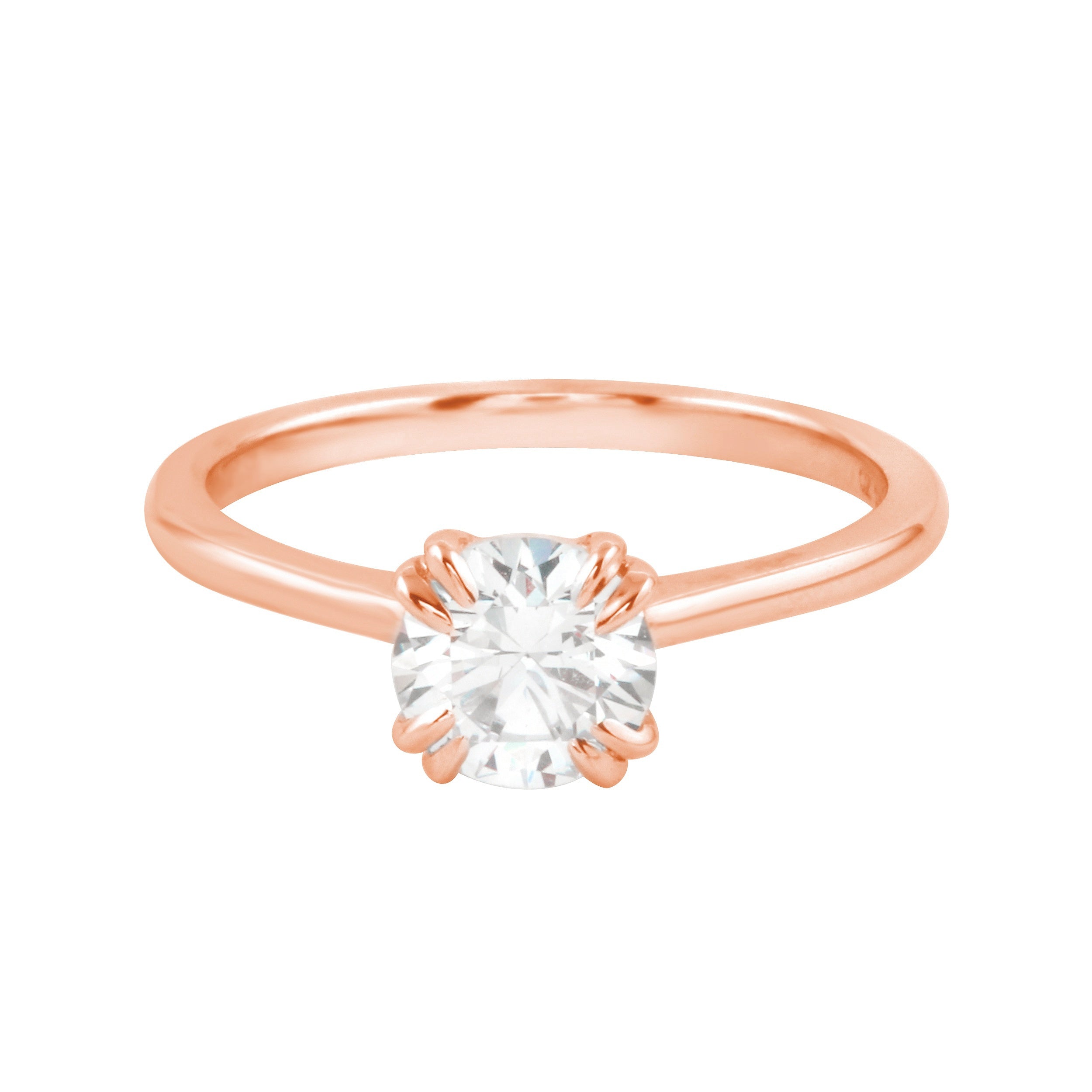 Solitaire Cushion Cut Diamond Solitaire Ring-Engagement Ring-Ashley Schenkein Jewelry Design