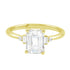 Emerald Cut and Baguette Diamond Engagement Ring-Engagement Ring-Ashley Schenkein Jewelry Design