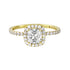 Cushion-Cut Diamond Halo Pavé Band Engagement Ring-Engagement Ring-Ashley Schenkein Jewelry Design