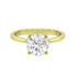 Round Brilliant-Cut Diamond Solitaire Tulip Basket Engagement Ring-Engagement Ring-Ashley Schenkein Jewelry Design