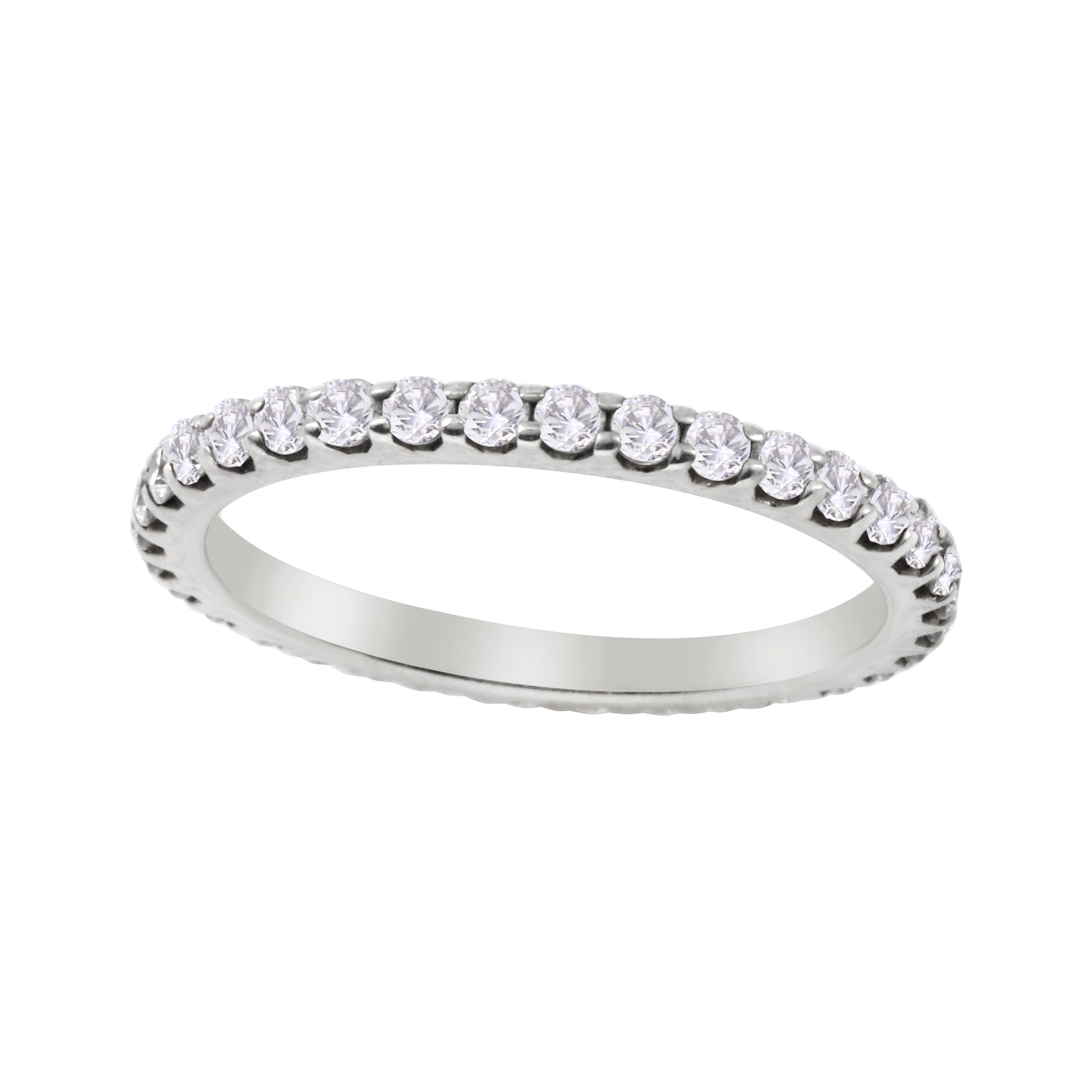 Shared Prong Round Diamond Eternity Wedding Band 1.7mm-Wedding Band-Ashley Schenkein Jewelry Design