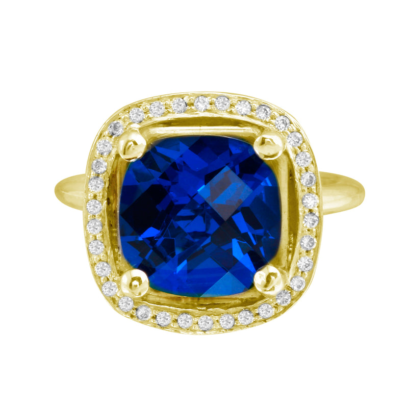 Sapphire and Diamond Halo Engagement Ring Setting-Engagement Ring-Ashley Schenkein Jewelry Design