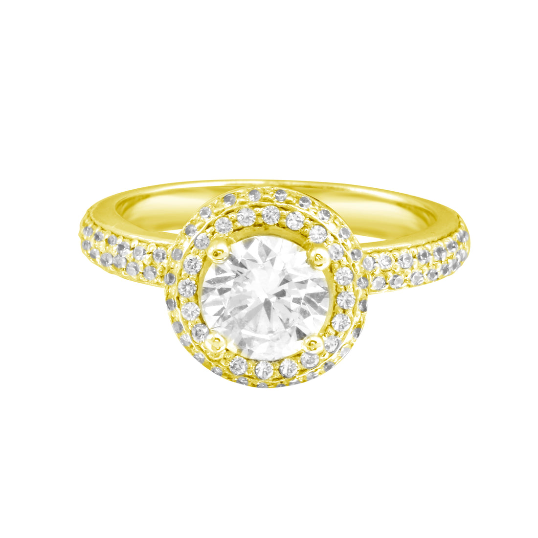 Round Micro Pavé Diamond Engagement Ring Setting-Engagement Ring-Ashley Schenkein Jewelry Design