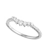 Round Diamond Pavé Flowing Contour Tracer Wedding Band-Tracer band-Ashley Schenkein Jewelry Design