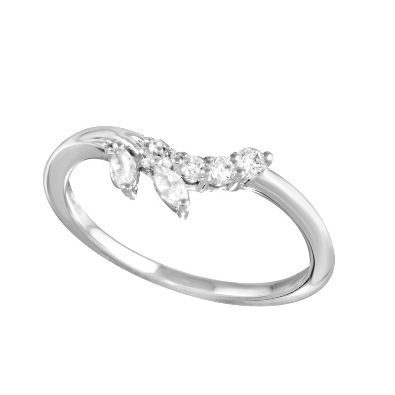 Diamond Vine Contour Tracer Wedding Band-Tracer band-Ashley Schenkein Jewelry Design