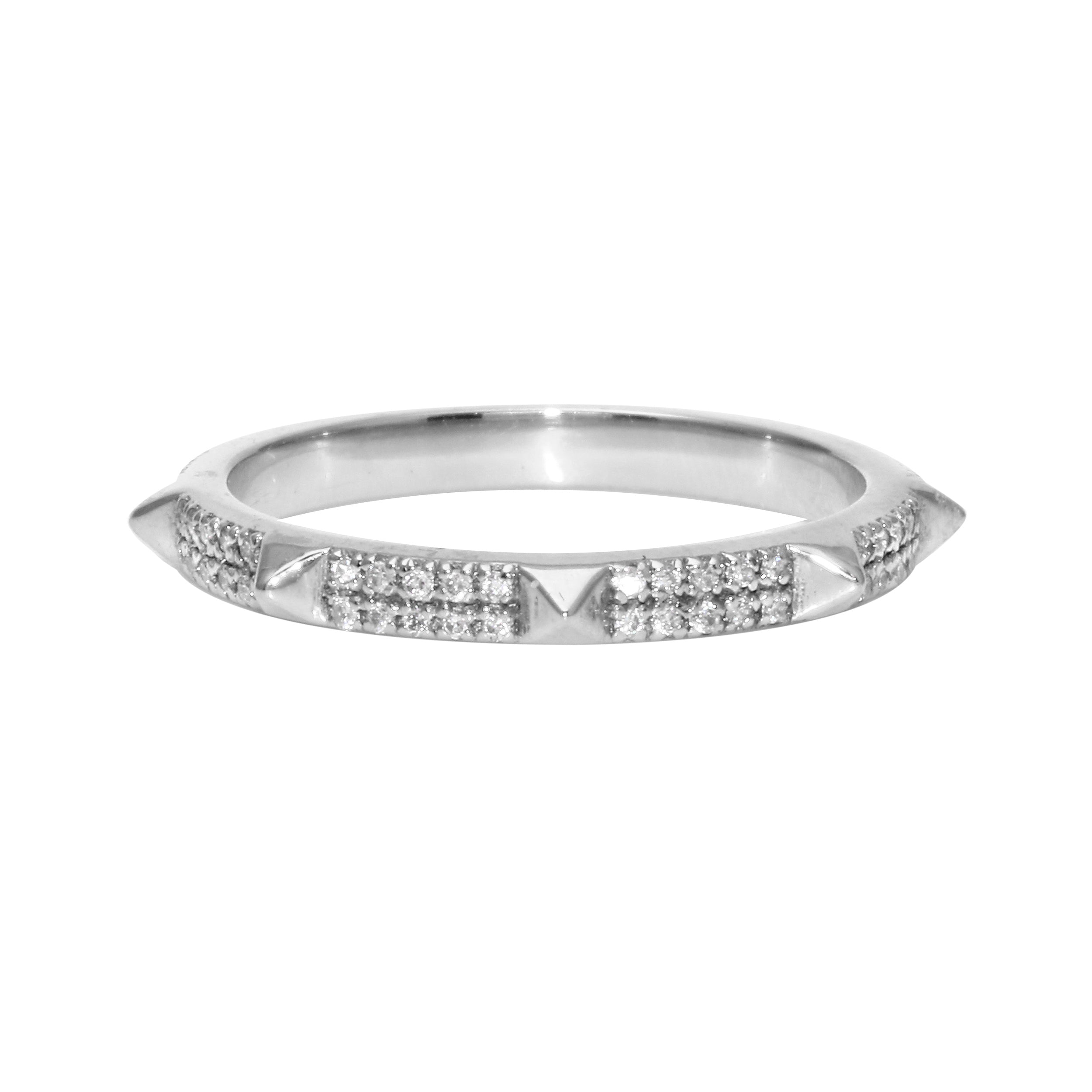 Diamond Pavé Spike Eternity Band-Wedding Band-Ashley Schenkein Jewelry Design