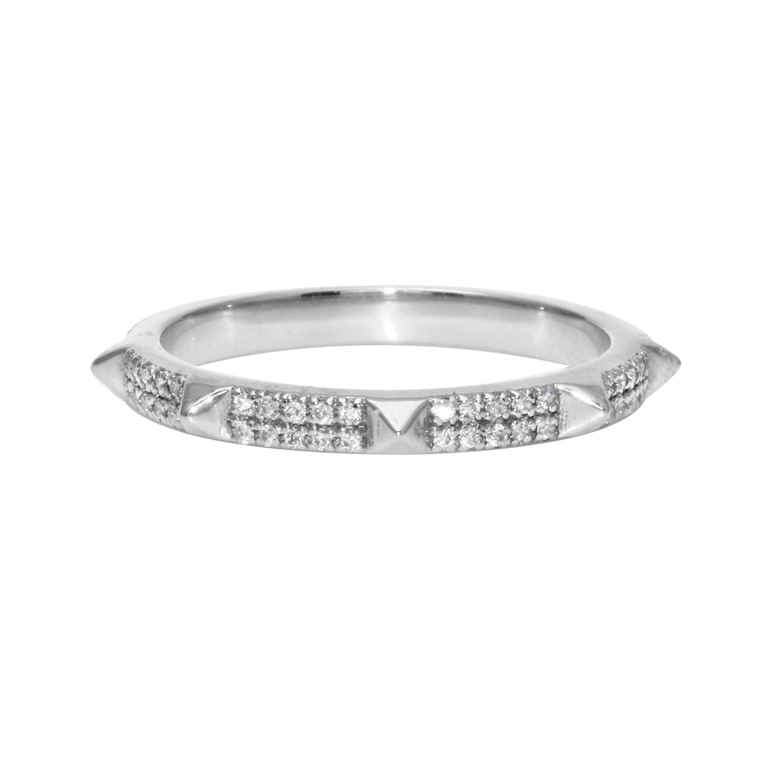 Diamond Pavé Spike Eternity Band-Wedding Band-Ashley Schenkein Jewelry Design