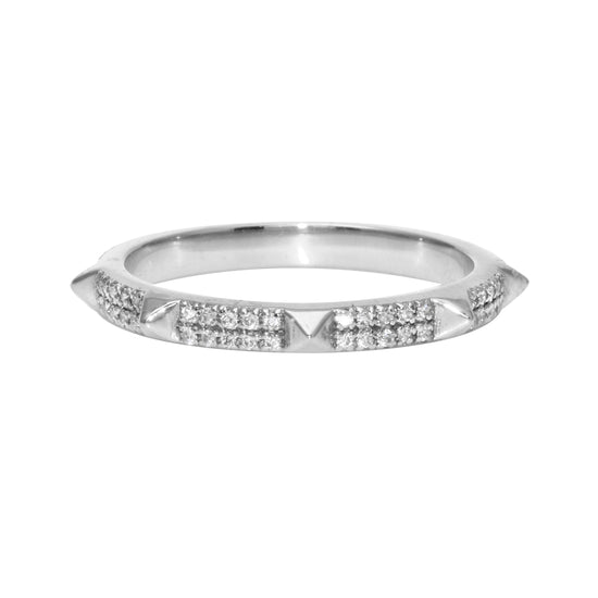 Diamond Pavé Spike Eternity Band-Wedding Band-Ashley Schenkein Jewelry Design