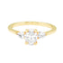 Solitaire and Pear Side Diamond Engagement Ring-Engagement Ring-Ashley Schenkein Jewelry Design