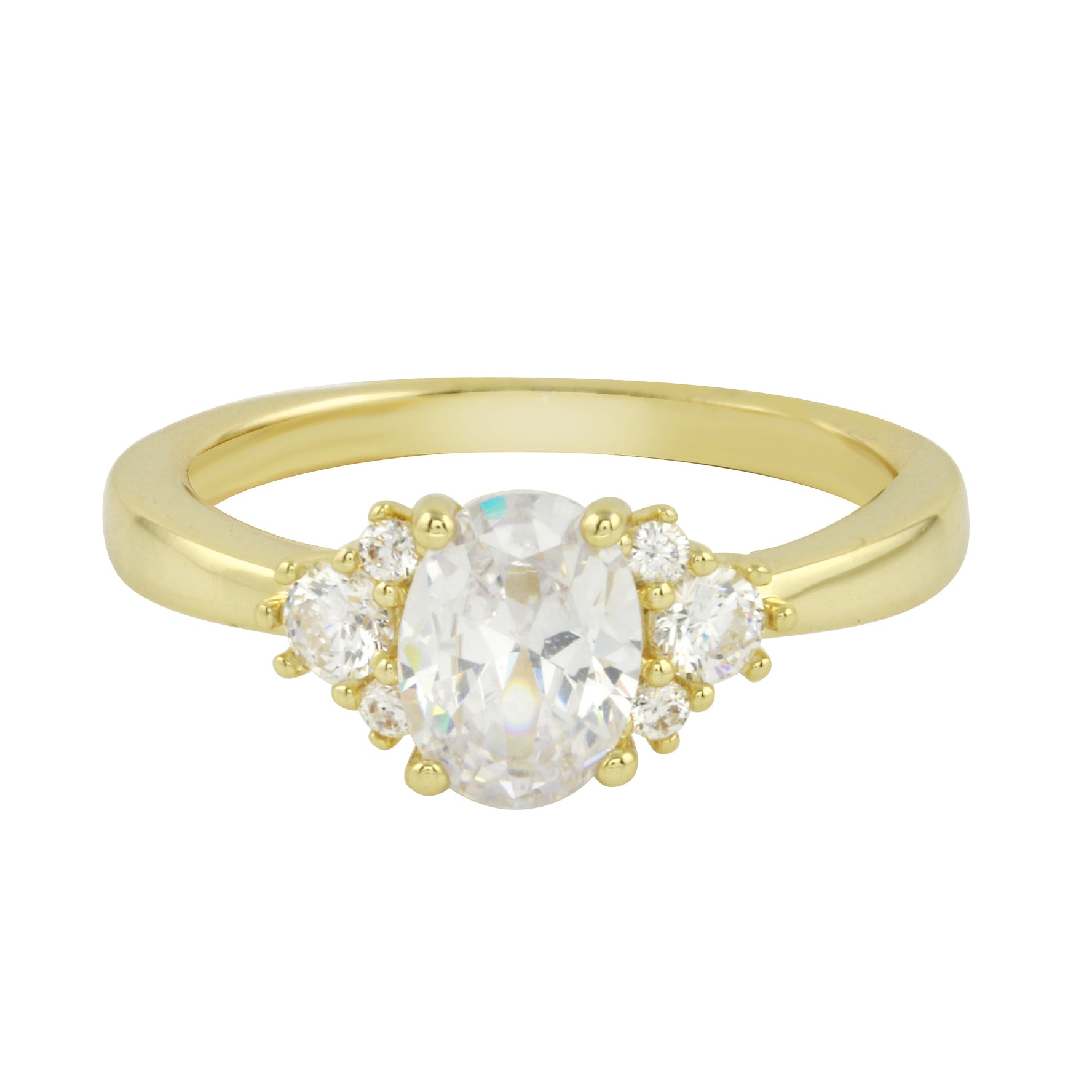 Oval Diamond Sprinkle Engagement Ring-Engagement Ring-Ashley Schenkein Jewelry Design