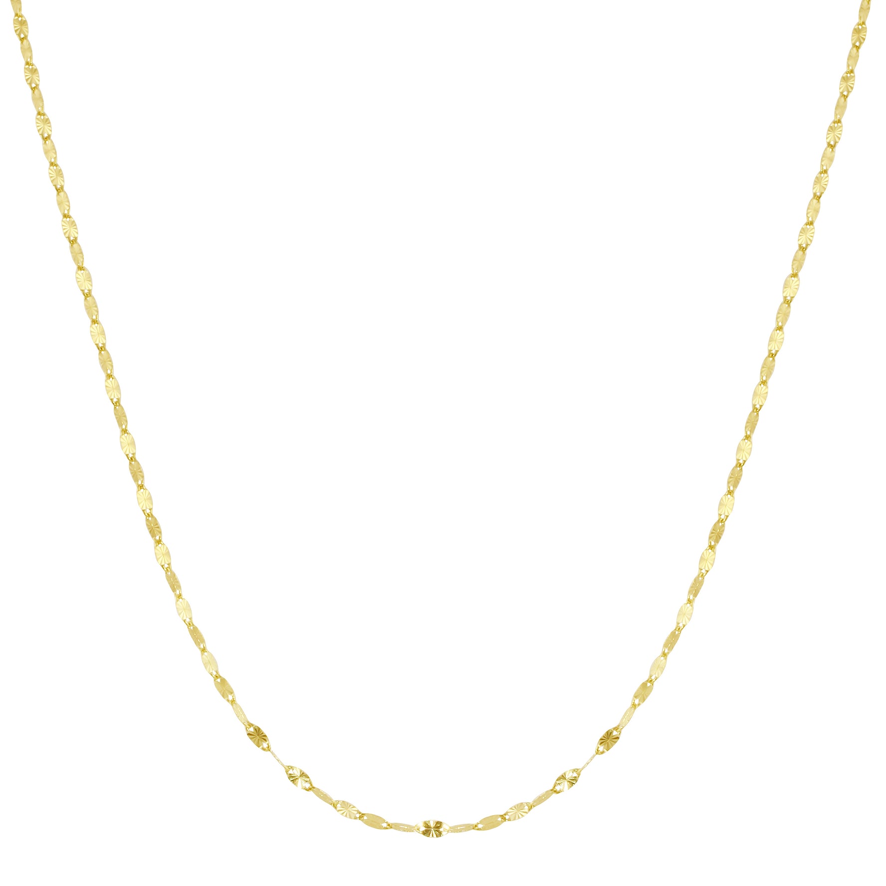 Delicate Flat Starburst Chain Necklace, 14k-Necklaces-Ashley Schenkein Jewelry Design