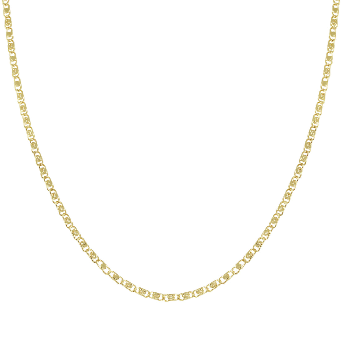 Dainty Flat Link Chain Layering Necklace-Necklaces-Ashley Schenkein Jewelry Design