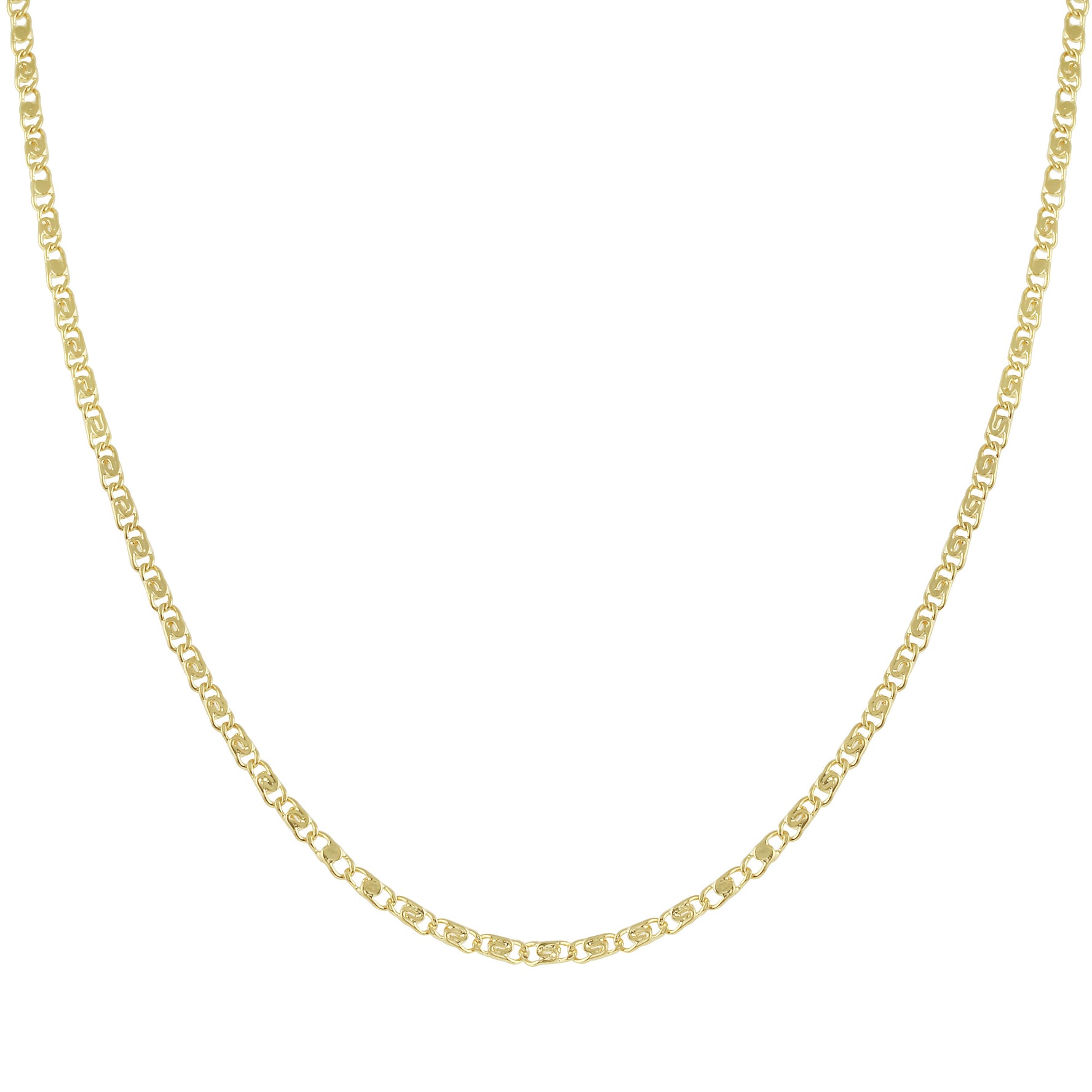 Dainty Flat Link Chain Layering Necklace-Necklaces-Ashley Schenkein Jewelry Design