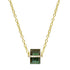 Pavé Wrapped Baguette Gemstone Pendant Necklace-Necklace-Ashley Schenkein Jewelry Design