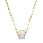 Pavé Wrapped Baguette Gemstone Pendant Necklace-Necklace-Ashley Schenkein Jewelry Design