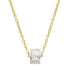 Pavé Wrapped Baguette Gemstone Pendant Necklace-Necklace-Ashley Schenkein Jewelry Design