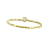 Gold-Filled Diamond Cut Band with a Bezel CZ-Rings-Ashley Schenkein Jewelry Design