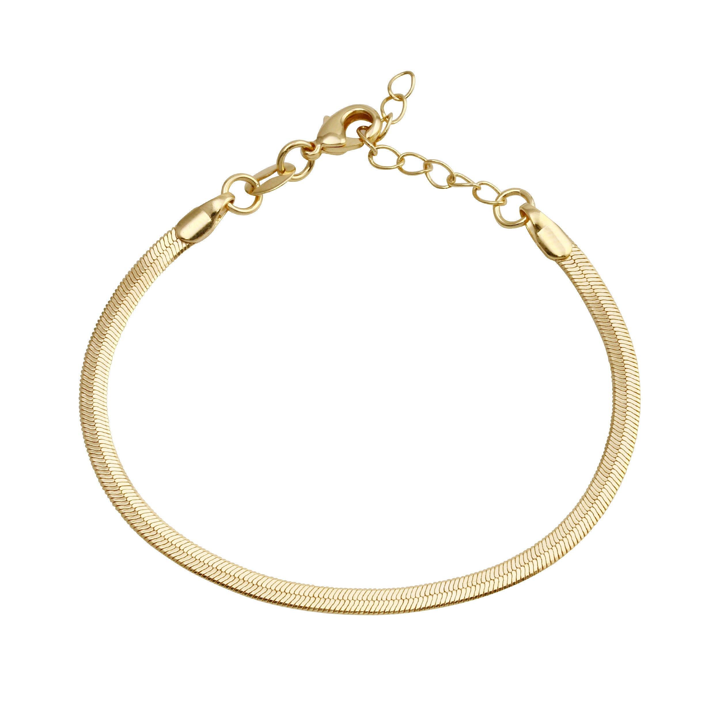 Herringbone Gold-filled Chain Bracelet-Bracelets-Ashley Schenkein Jewelry Design