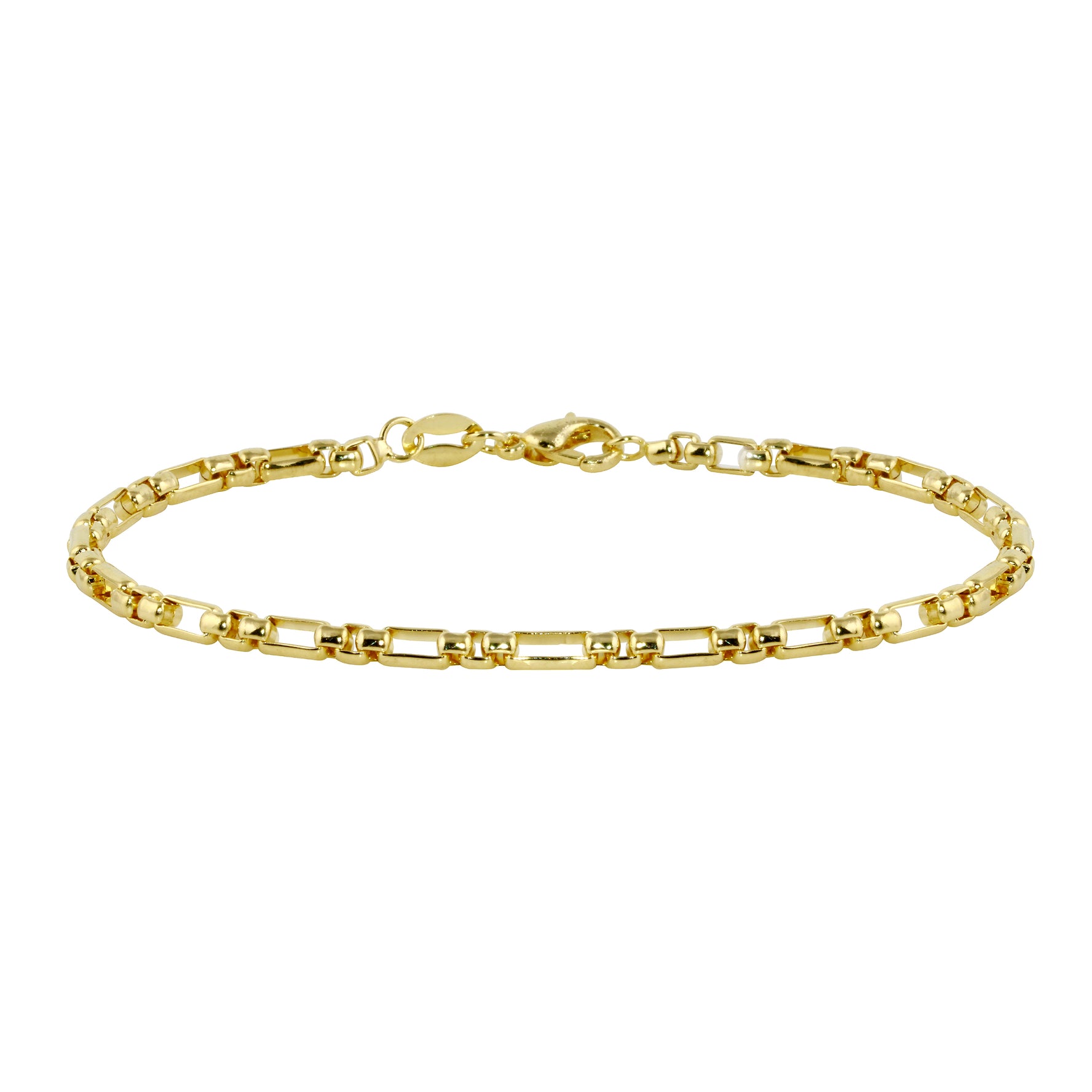 Rounded Figaro Gold-filled Chain Bracelet-Bracelets-Ashley Schenkein Jewelry Design