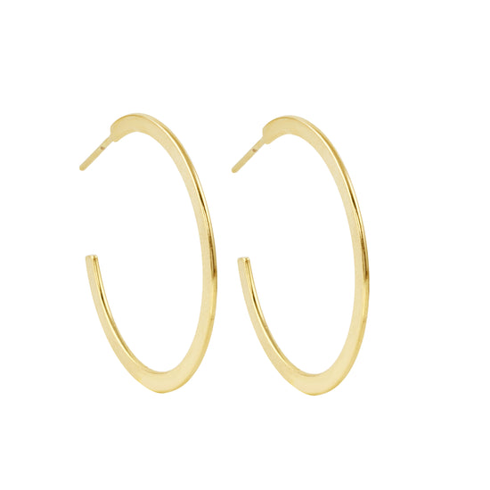 Flat Hoop Earrings-Earrings-Ashley Schenkein Jewelry Design