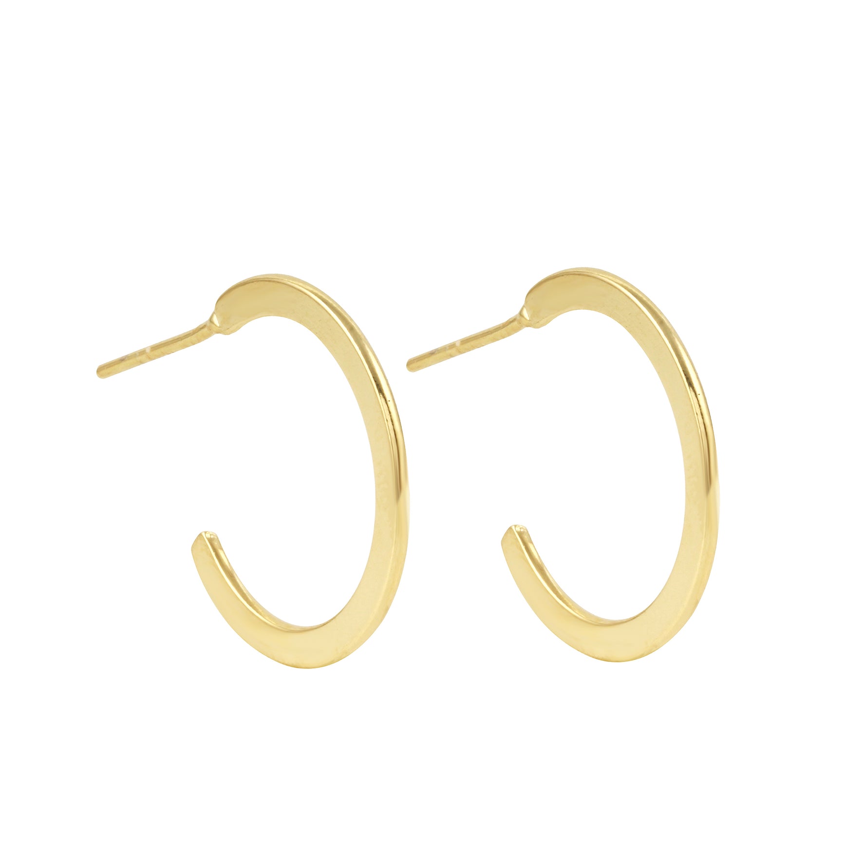 Flat Hoop Earrings-Earrings-Ashley Schenkein Jewelry Design