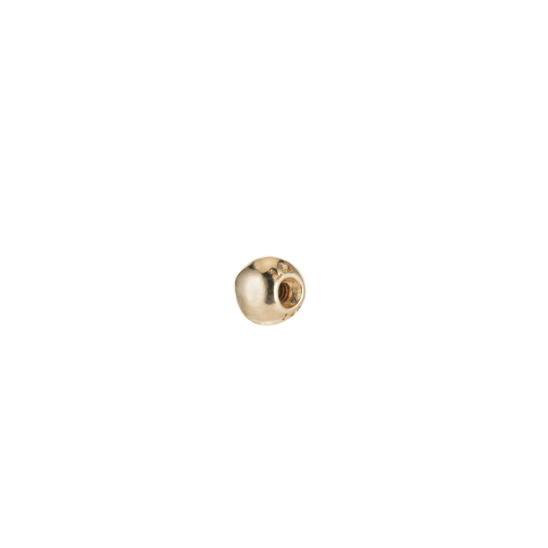 Solid Gold Diamond Curved Single Stud Earring, 14k-Earrings-Ashley Schenkein Jewelry Design