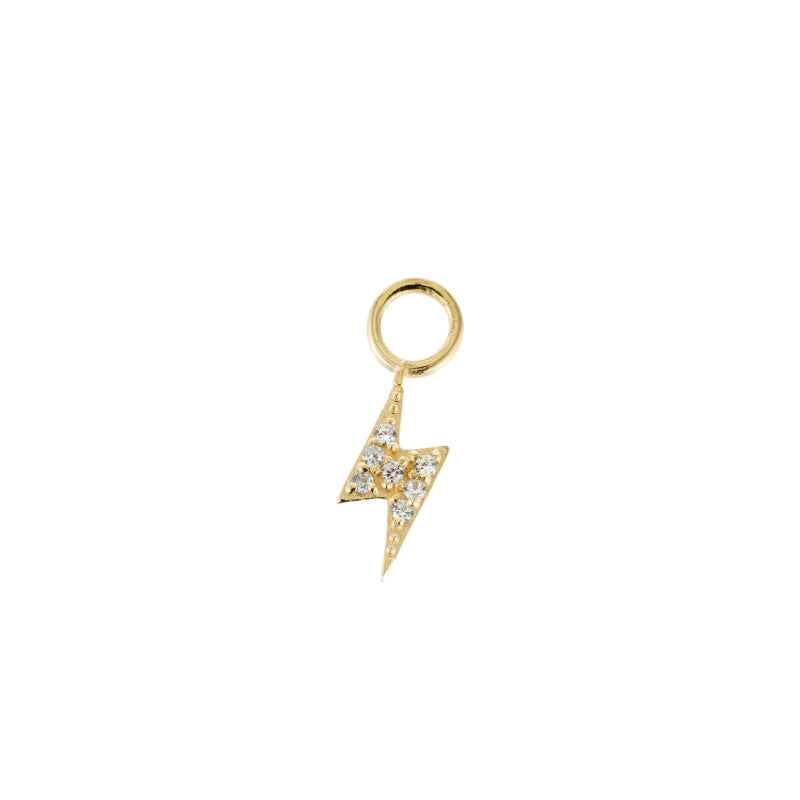 Seattle Single White Zircon Pavé Earring Charm-Earrings-Ashley Schenkein Jewelry Design