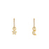 Melrose CZ Pavé Moon and Star Drop Earrings-Earrings-Ashley Schenkein Jewelry Design