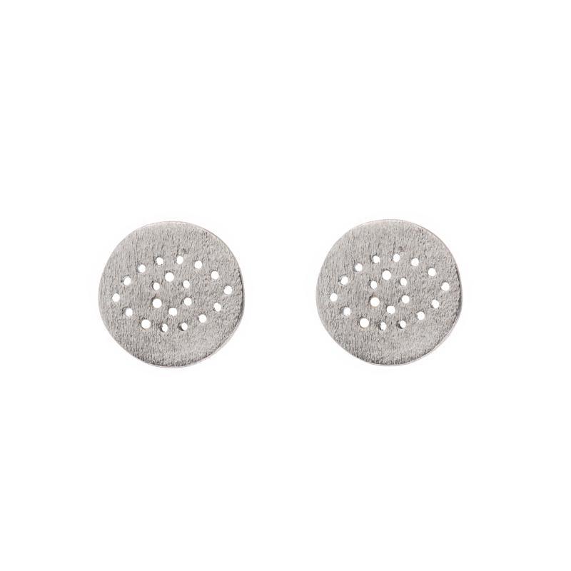 Croatia Evil Eye Perforated Earrings-Earrings-Ashley Schenkein Jewelry Design