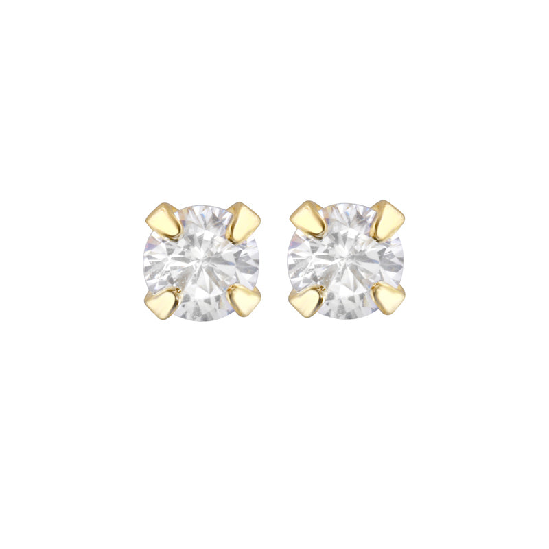 Tiny Round CZ Stud-Earrings-Ashley Schenkein Jewelry Design