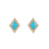 Kite Gemstone Pavé Stud Earrings-Earrings-Ashley Schenkein Jewelry Design