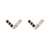 Portland Pavé Chevron Stud Earrings-Earrings-Ashley Schenkein Jewelry Design