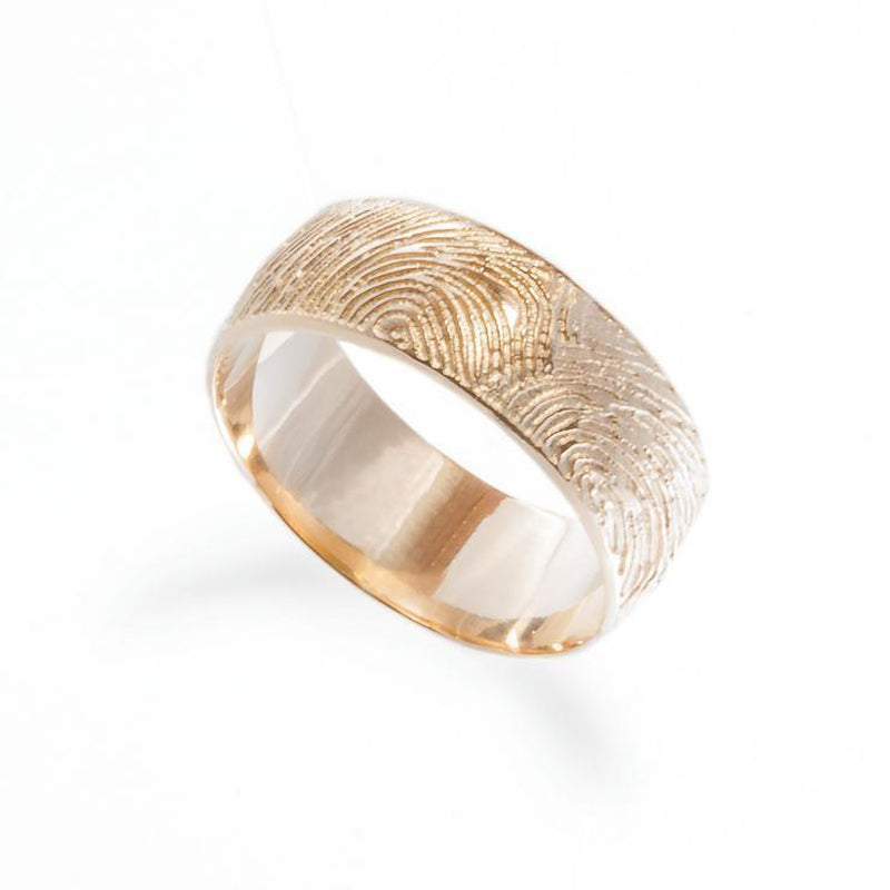 Fingerprint Wedding Band-Wedding Band-Ashley Schenkein Jewelry Design