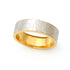 Hammered Two Tone Yellow Gold Wedding Band-Wedding Band-Ashley Schenkein Jewelry Design