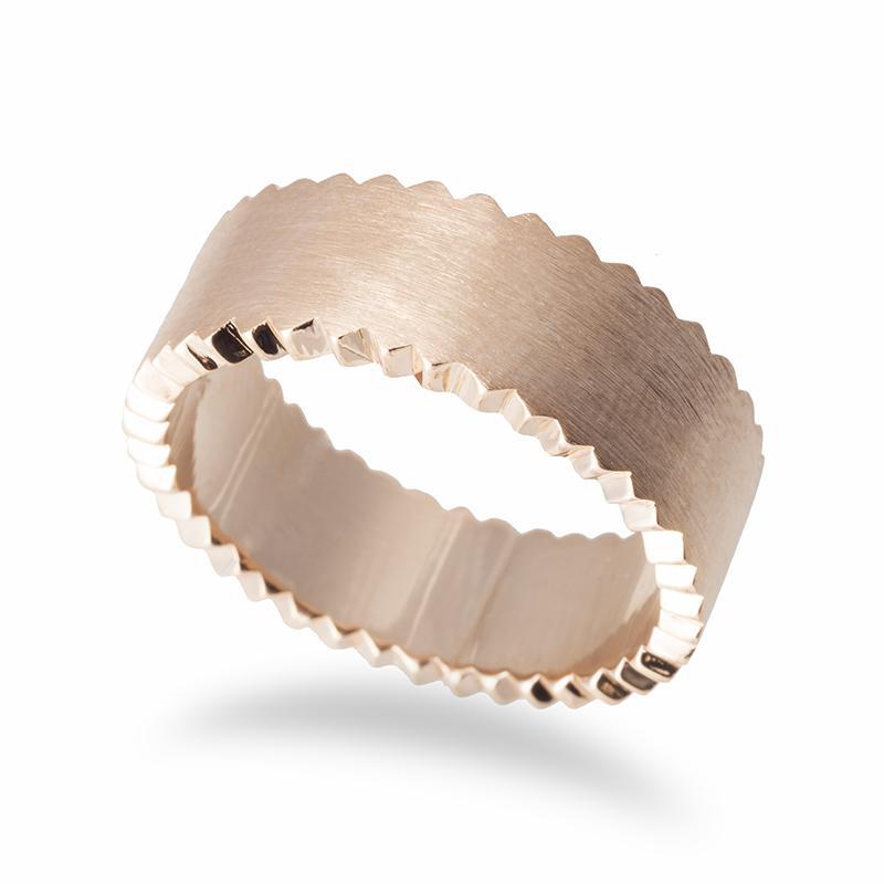 Zig-Zag Edge Wedding Band-Wedding Band-Ashley Schenkein Jewelry Design