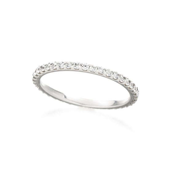 Fishtail Diamond Eternity Wedding Band-Wedding Band-Ashley Schenkein Jewelry Design