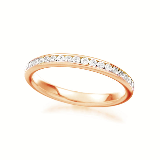 Mini Channel Eternity Wedding Band-Wedding Band-Ashley Schenkein Jewelry Design