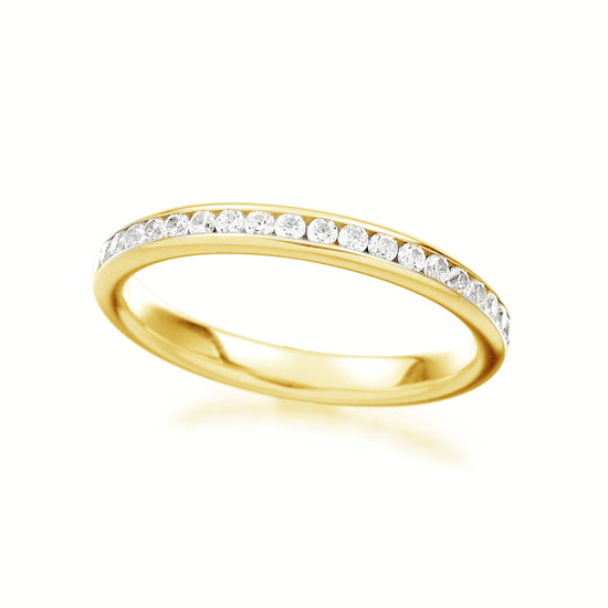 Mini Channel Eternity Wedding Band-Wedding Band-Ashley Schenkein Jewelry Design