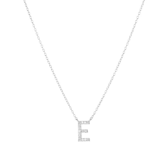 Diamond Pavé Initial Necklace-Necklaces-Ashley Schenkein Jewelry Design