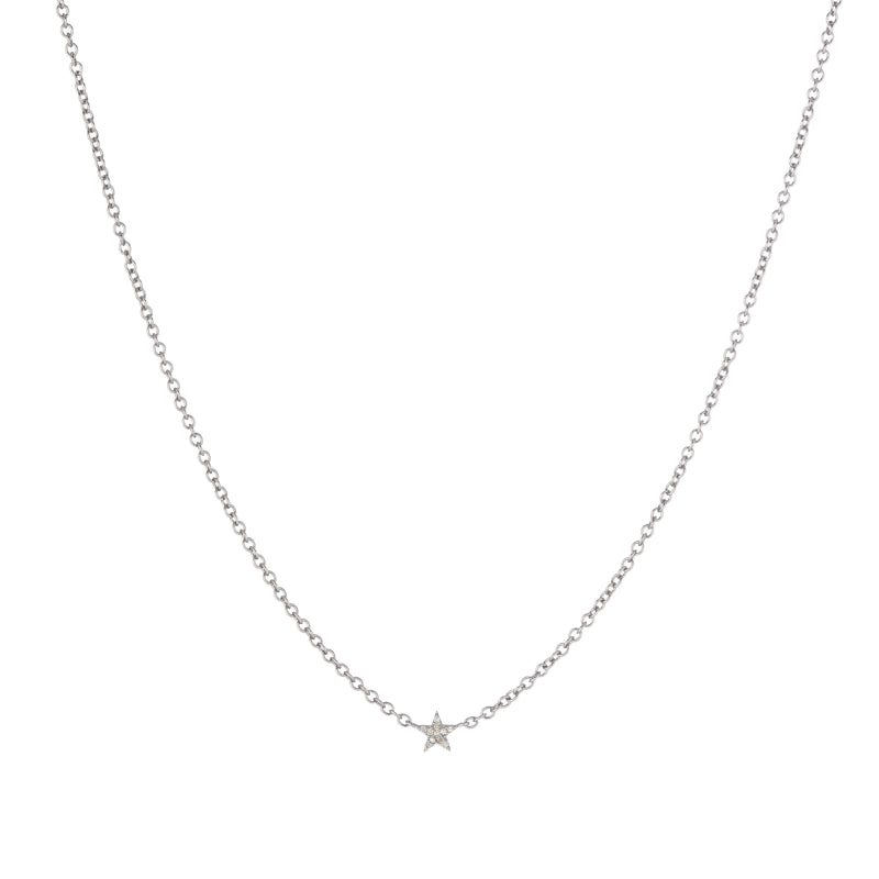 Brooklyn Diamond Pavé Mini Star Necklace-Necklace-Ashley Schenkein Jewelry Design