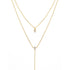 Melrose CZ Double Y Drop Necklace-Necklace-Ashley Schenkein Jewelry Design