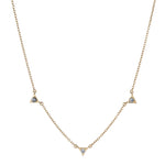 Tokyo Triple Triangle Drop Necklace-Necklace-Ashley Schenkein Jewelry Design