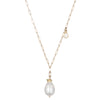 Tokyo Pearl and Diamond Slice Drop Necklace-Necklace-Ashley Schenkein Jewelry Design