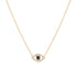 Diamond and Sapphire Evil Eye Necklace, 14k-Necklace-Ashley Schenkein Jewelry Design