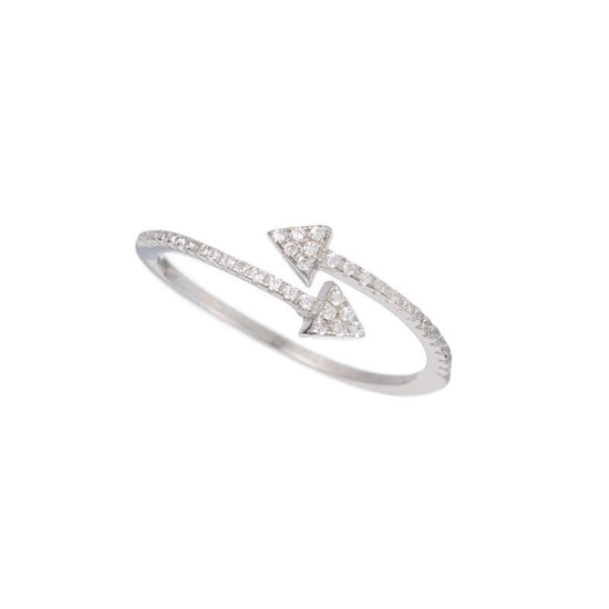 CZ Pavé Triangle Wrap Ring-Rings-Ashley Schenkein Jewelry Design